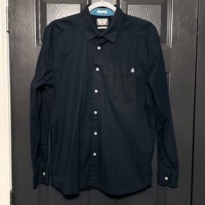 Volcom Men's Black Button-Up Shirt SZ M